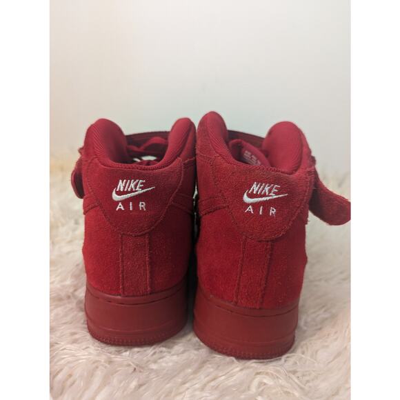 Nike Air Force 1 Mid Red October triple gym red suade - Picture 5 of 16